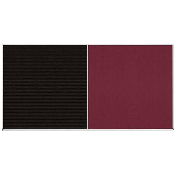 Enclosed Corkboard, 1 Door, 48"x36", 4" Fra, UV3416-SATIN-PEARL